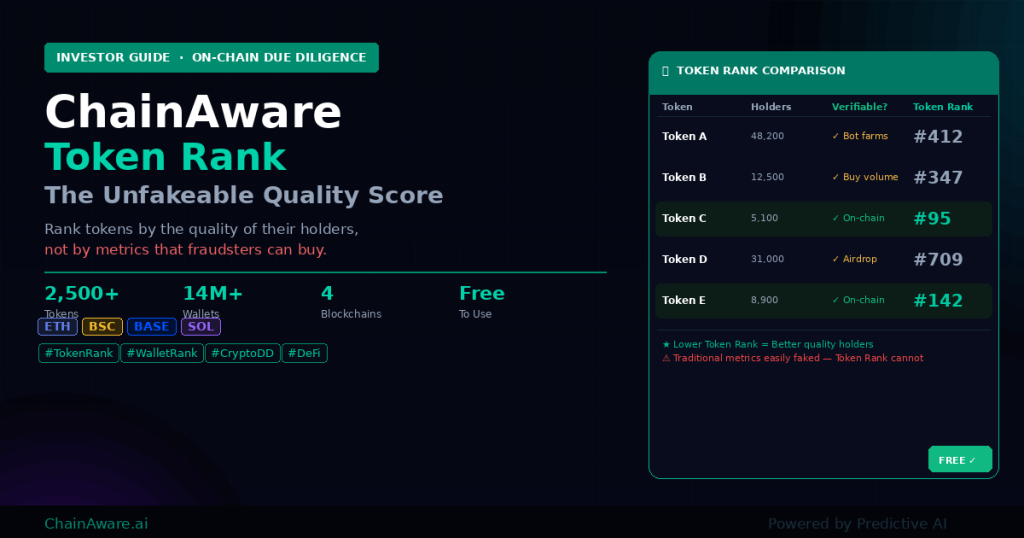 Token Ranking ChainAware.ai Token Rank: The Complete Guide to On-Chain Token Due ...
